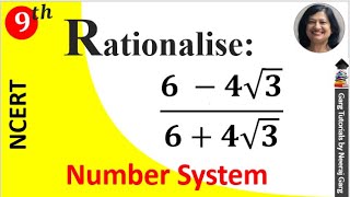 Rationalize the denominator 64√364√3  Rationalize denominator 6 minus 4 root 3 upon 6  4 root 3 [upl. by Monah152]