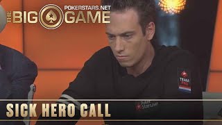 The Big Game S1 ♠️ W8 E5 ♠️ Veldhuis HERO CALL against Negreanu ♠️ PokerStars [upl. by Sarson]