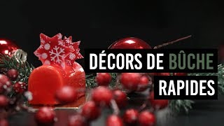 DÉCOR RAPIDE POUR BÛCHE DE NOËL 🍰 [upl. by Rodolphe]