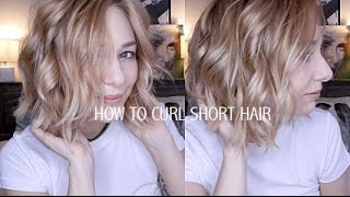 HOW TO CURL SHORT HAIR  EASY amp EFFORTLESSLY CUTE [upl. by Idur82]