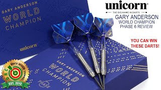 Unicorn GARY ANDERSON WORLD CHAMPION PHASE 6 Darts Review You Can Win These [upl. by Sergu471]