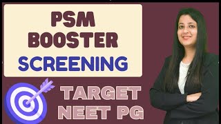 PSM BOOSTER  NEETPG REVISION SCREENING MCQ PRACTICE neetpg fmge [upl. by Leirraj]