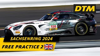 Live Free Practice 2  Sachsenring  DTM 2024 [upl. by Delbert]