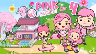 Miga World NEW UPDATE PINK MODERN MANSION DESIGN FAMILY OF 4💖🏡NEW FURNITURE Miga town tocaboca [upl. by Idnic]