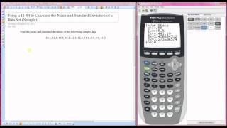 Using a TI84 to Calculate the Mean and Standard Deviation of a Data Set Sample [upl. by Menken]