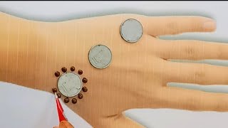 Easy and Simple Beautiful Mehandi Design  Easy Trick  For Mehandi Design Coin Mehandi Design [upl. by Annairb]