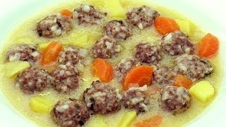 Hackfleischbällchen Rezept  Suppe mit Avgolemono [upl. by Revlys785]