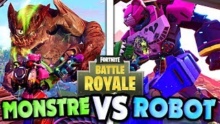 LE ROBOT GÉANT COMBAT LE MONSTRE   BATAILLE FINALE FORTNITE ÉVÉNEMENT UNIQUE [upl. by Namreh]