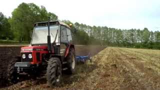 Orka zetor 6245 Rabewerk 4 skiby [upl. by Kcirrek]