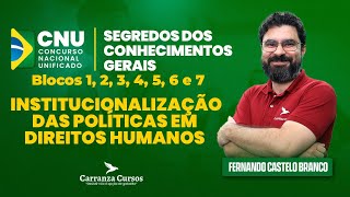 CNU  Institucionalização das Políticas em Direitos Humanos  Prof Fernando C Branco [upl. by Stutsman]