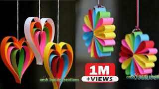 DIY PAPER CRAFT  Easy Wall Hanging Decoration  DIY Room Decoration Ideas At Home [upl. by Terrill72]