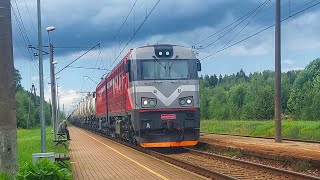 2M62UM0266 LDZ Cargo with mixed freight train passing Jumprava stop [upl. by Tamara]