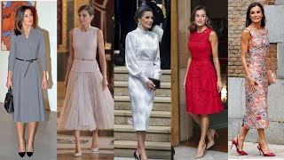 Ever pretty and beautiful Queen Letizia dresses Style 2023  Queen Letizia dresses Style [upl. by Mayhs]