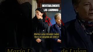 Maria Luisa Alcalde Lujan llora en Despedida de AMLO amlo presidente ultimahora youtube [upl. by Alyks]