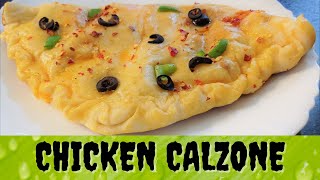 Easy Cheesy Chicken Calzone  Homemade Calzone In Frying Pan No oven calzone [upl. by Tansey]