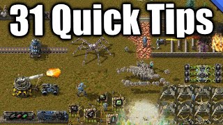 31 Extremely Quick Factorio Tips  Season 1 Marathon [upl. by Ahtaela]