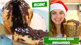 CHOCOTONE RECHEADO COM BRIGADEIRO SEM LEITE DE VACASEM OVOVEGANO 726  Receitas da Mussinha [upl. by Gale834]