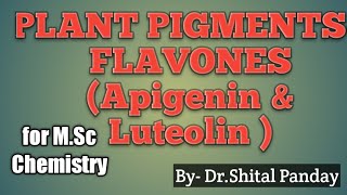 Plant pigments flavones Apigenin and Luteolinfor MSc chemistry students [upl. by Sloan421]