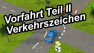 Vorfahrt Teil 2  Verkehrszeichen  Fahrschule Punkt [upl. by Surazal]