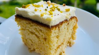 Soft and light Tres Leches Cake with Mascarpone whipped cream frosting [upl. by Doscher]