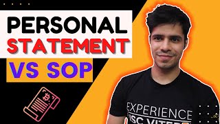 Personal Statement vs Statement of Purpose  Difference between SOP and Personal History Statement [upl. by Strohbehn]