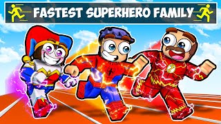 Becoming The FASTEST SUPERHERO FAMILY in Roblox [upl. by Malcom]