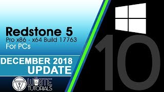 Download and Install Windows 10 Redstone 5 1809 Build 17763 December 2018 Update [upl. by Jakoba631]