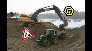 Heavy Earthmoving Volvo EC 460 B John Deere 7810 amp 7830 Fendt 826 und CAT D5M Dozer [upl. by Eilujna911]