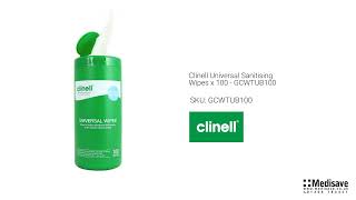 Clinell Universal Sanitising Wipes x 100 GCWTUB100 [upl. by Adnarrim]