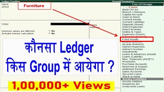 Ledger Creation in TallyERP 9  Kaun se Group me kaun se Ledger bante hai  tally course in hindi [upl. by Air]