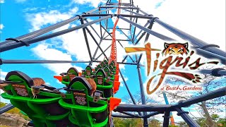 4K Tigris  Sky Rocket II Coaster  Back Seat POV  Busch Gardens Tampa Bay  20230215 [upl. by Hunter172]