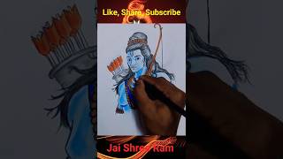 Jai Shree Ram  Drawing Lord Ram jaishreeram lordrama drawing [upl. by Hildebrandt]