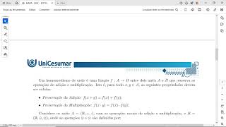 MAPA  MAT  ESTRUTURAS ALGÉBRICAS  542024 [upl. by Eynaffit593]