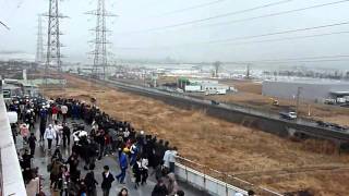 New video of Tsunami invading the Port of Sendai 1 stabilized  Japan earthquake 2011 [upl. by Adnilema]