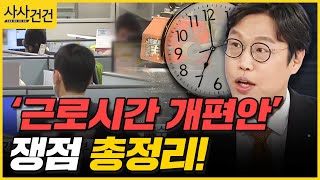 사사건건 근로시간 개편안 쟁점 총정리 출연 김준일 시사평론가 [upl. by Voe]