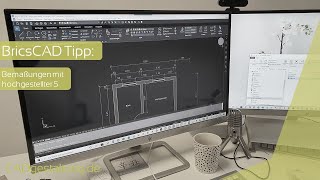 BricsCAD Tipp hochgestellte 5 bei Bemaßungen [upl. by Aharon451]