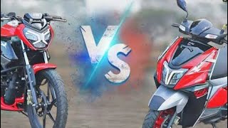 tvs ntroq vs tvs raider  tvs raider 125 vs tvs ntroq  tvs raider exhaust sound  tvs ntroq exhaust [upl. by Willner]