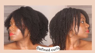 Defined Curls on my Natural Hair using a Deep Conditioner [upl. by Ecyarg]