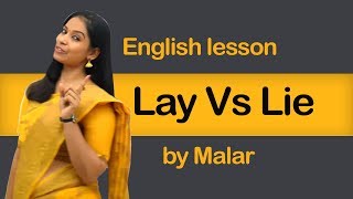 Usage of Lay Vs Lie by Malar  33  Learn English with Kaizen through Tamil [upl. by Kerin]