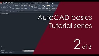 AutoCAD Basic Tutorial for Beginners  Part 2 of 3 [upl. by Eerized]