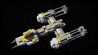 Ywing Minecraft tutorial 11 scale Star Wars [upl. by Mei]