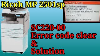 How to Ricoh SC22000 error code clear  sc error reset amp solution  service mode sinhala [upl. by Asuncion]