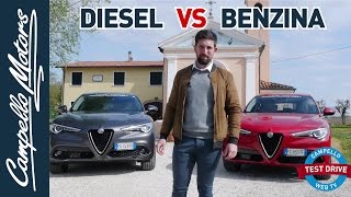 Alfa Romeo Stelvio  Test Drive diesel VS benzina [upl. by Aicilram152]