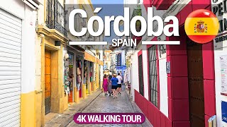 Córdoba Spain 🇪🇦 Incredible summer walk ☀️ 2023 4K Ultra HD Tour on foot ▶ ︎ Subtitles [upl. by Nikal]