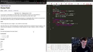 CSES Robot Path live coding [upl. by Atilam]