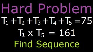 Find Arithmetical Progression  Given Sum and product  HARD PROBLEM [upl. by Dorraj]