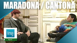 1995  Quand Maradona rencontre Cantona  Archive INA [upl. by Sregor511]