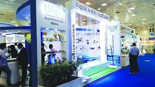 Water Curtain At Water Todays Water Expo Chennai  Uflow Automation [upl. by Dearr]