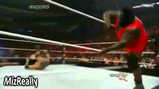 WWE 2010 Mark Henry Pushes Batista quotWorlds Strogest Pushquot Blooper HD [upl. by Alidus]