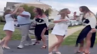 woman confronting Jason and Kylie Kelce in Margate City New Jersey [upl. by Aicatsal]